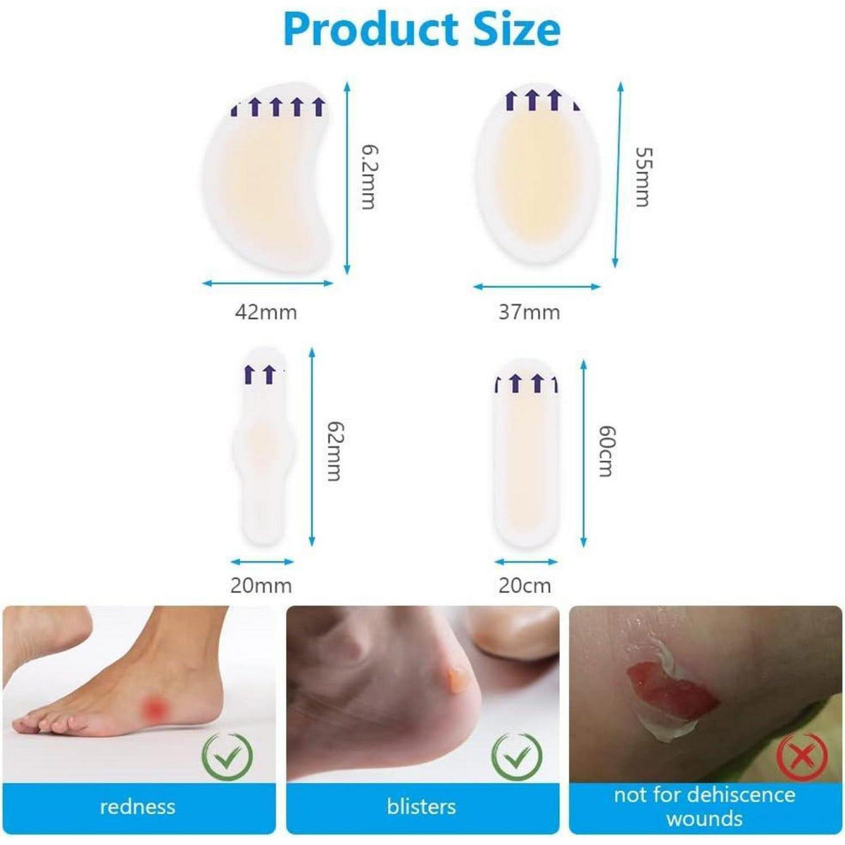 Blasenpflaster Hydrogel Wasserdicht 16 Stück