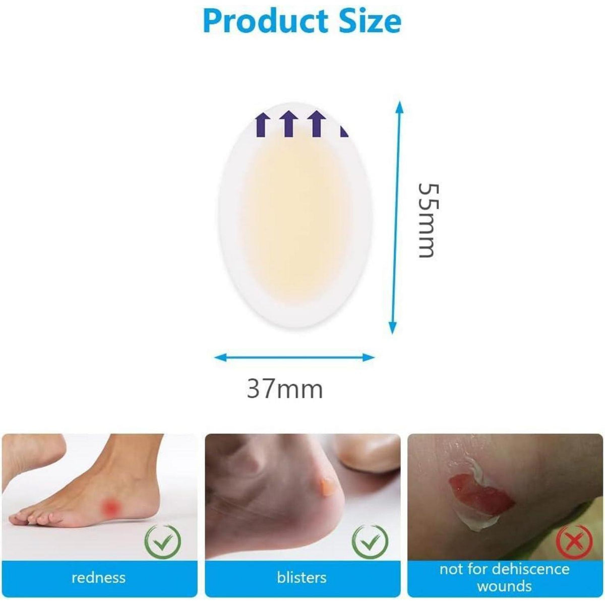 Blasenpflaster Hydrogel 24 Stück Wasserdicht & Unsichtbar