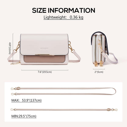 Umhängetasche Damen Klein PU Leder Crossbody Schultertasche