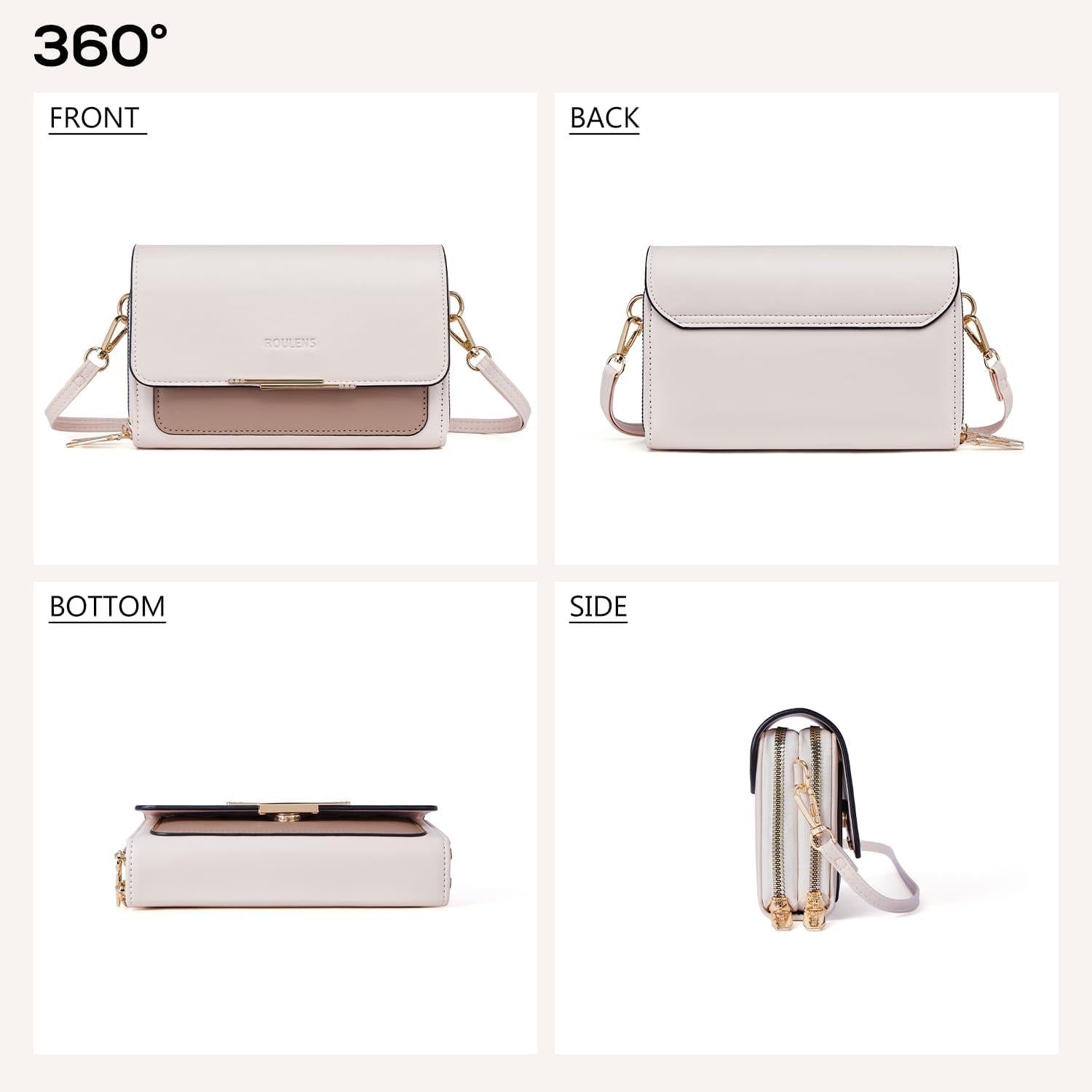 Kleine Damen Umhängetasche Handy Crossbody PU Leder Schultertasche