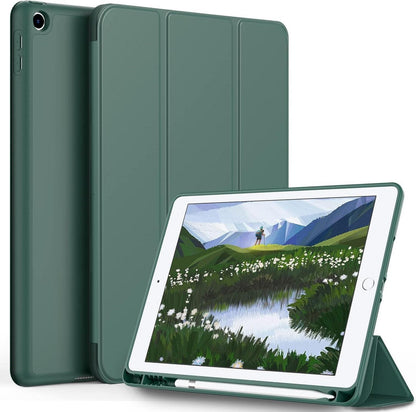 iPad 6 5 Gen Hülle Stifthalter Schlaf/Wach-Funktion Nachtgrün