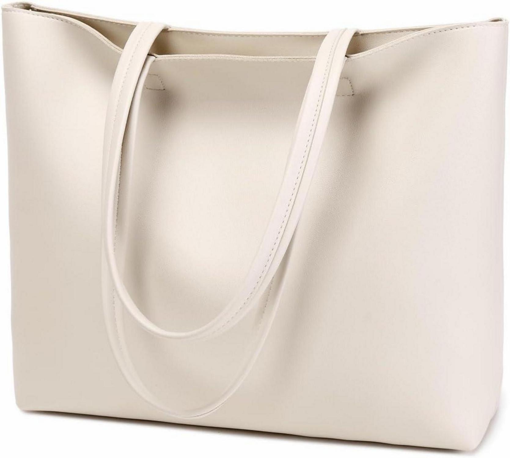 Meegirl Damen Henkeltasche PU Leder Tote Shopper mit Reißverschluss