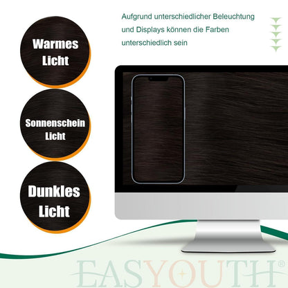 Brauner Echthaar Pferdeschwanz – 35cm, Remy, Natürliches Aussehen