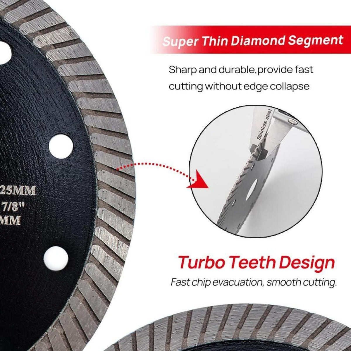 Diamant-Trennscheibe 200mm 10 Stück, superdünn, für Fliesen