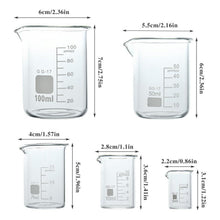 Buygoo Becherglas Messbecher Set 5ml 10ml 25ml 50ml 100ml