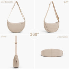 Damen Halbmond Crossbody Schultertasche Einfarbig