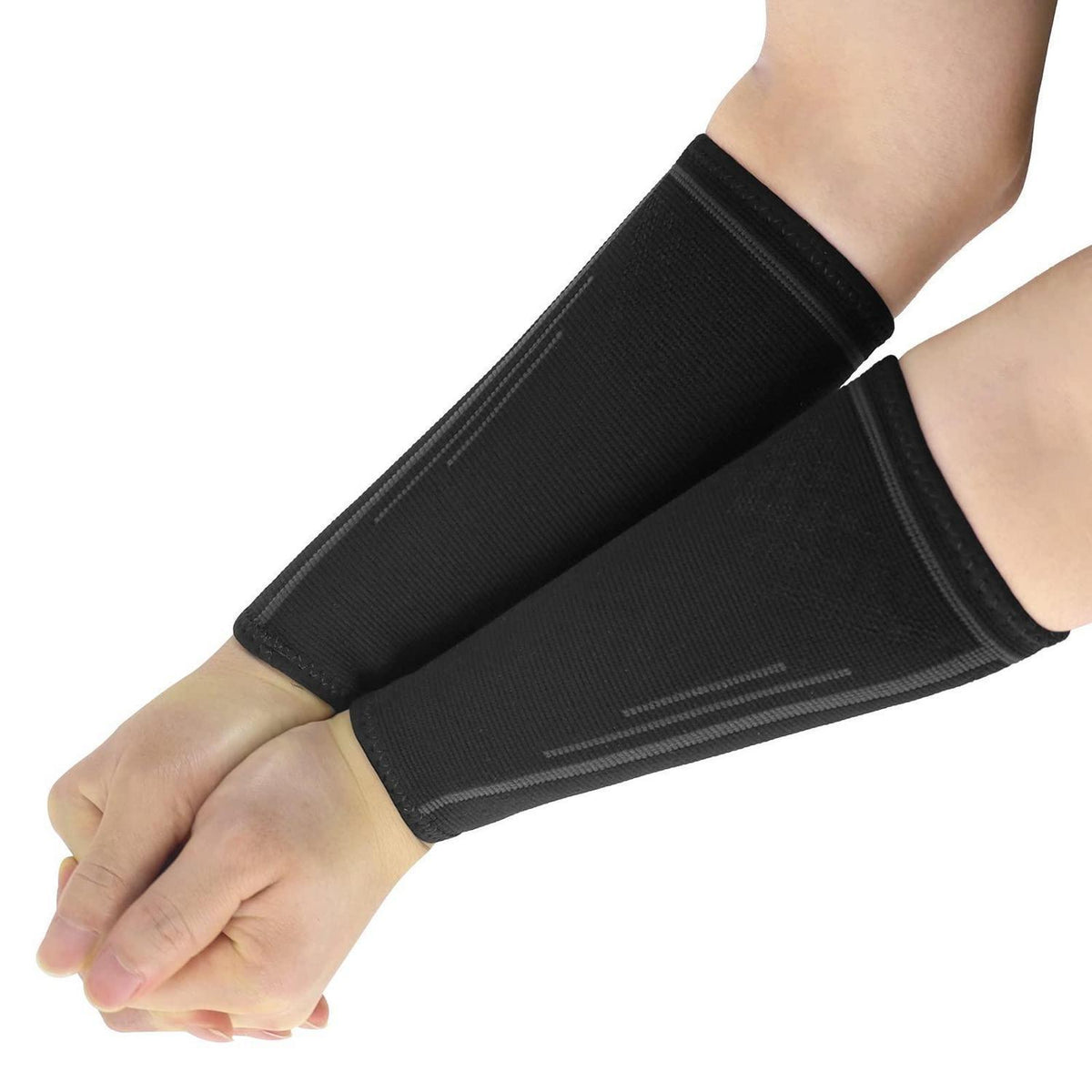 Volleyball Armschoner Damen Herren – Kompressions-Armstulpen Schwarz
