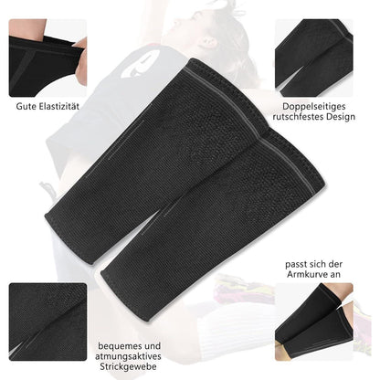 Volleyball Armschoner Damen Herren – Kompressions-Armstulpen Schwarz