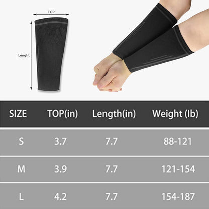 Volleyball Armschoner Damen Herren – Kompressions-Armstulpen Schwarz
