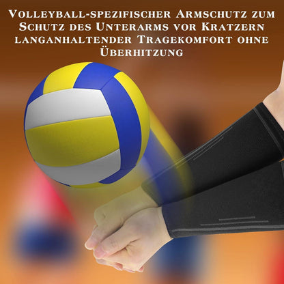 Volleyball Armschoner Damen Herren – Kompressions-Armstulpen Schwarz