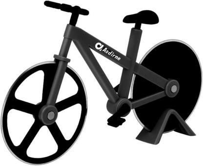 Pizzaschneider Fahrrad Rad Antihaftbeschichtung Edelstahl Schwarz 19cm