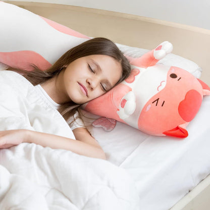 130cm Kawaii Langkatze Plüschkissen - Kuscheliges Schlafkissen