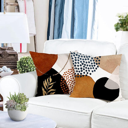 4er Set Kissenbezüge Leinen 45x45 - Modernes Boho Design
