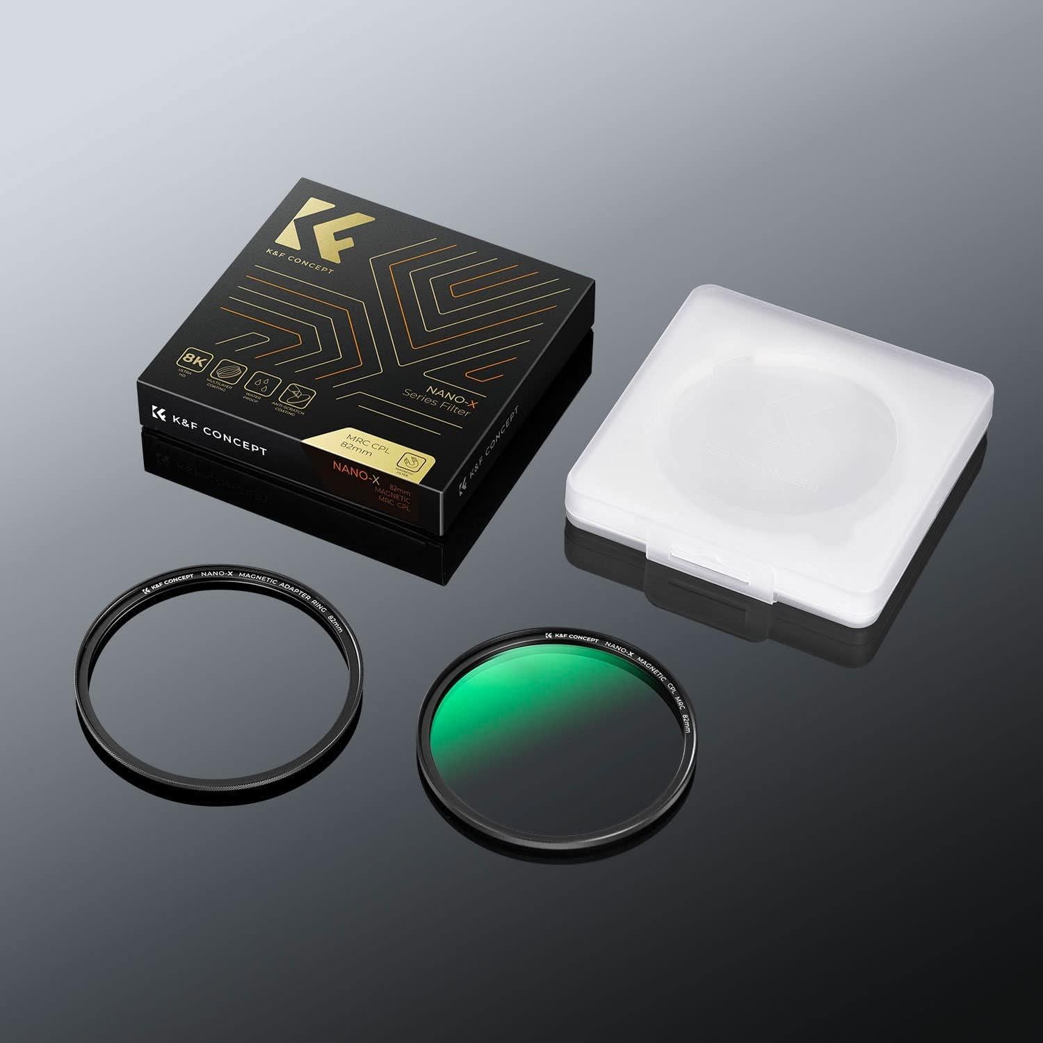 K&F Concept X-Serie 82mm Magnetischer CPL-Filter mit Adapterring