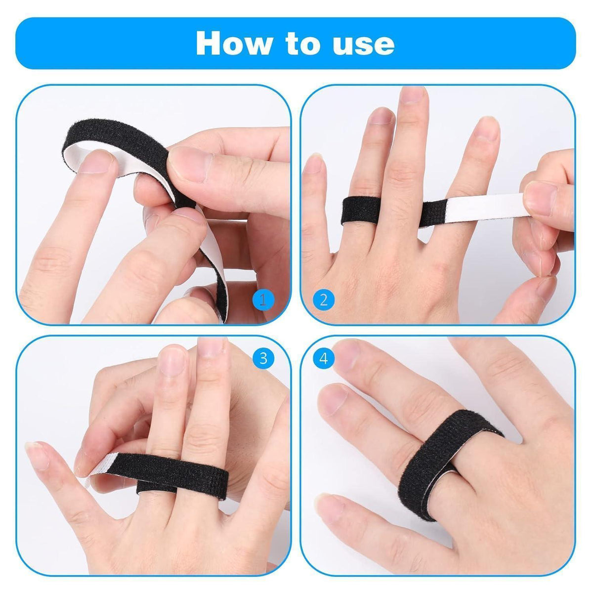 Finger-Schienen 10er Set atmungsaktiv verstellbar