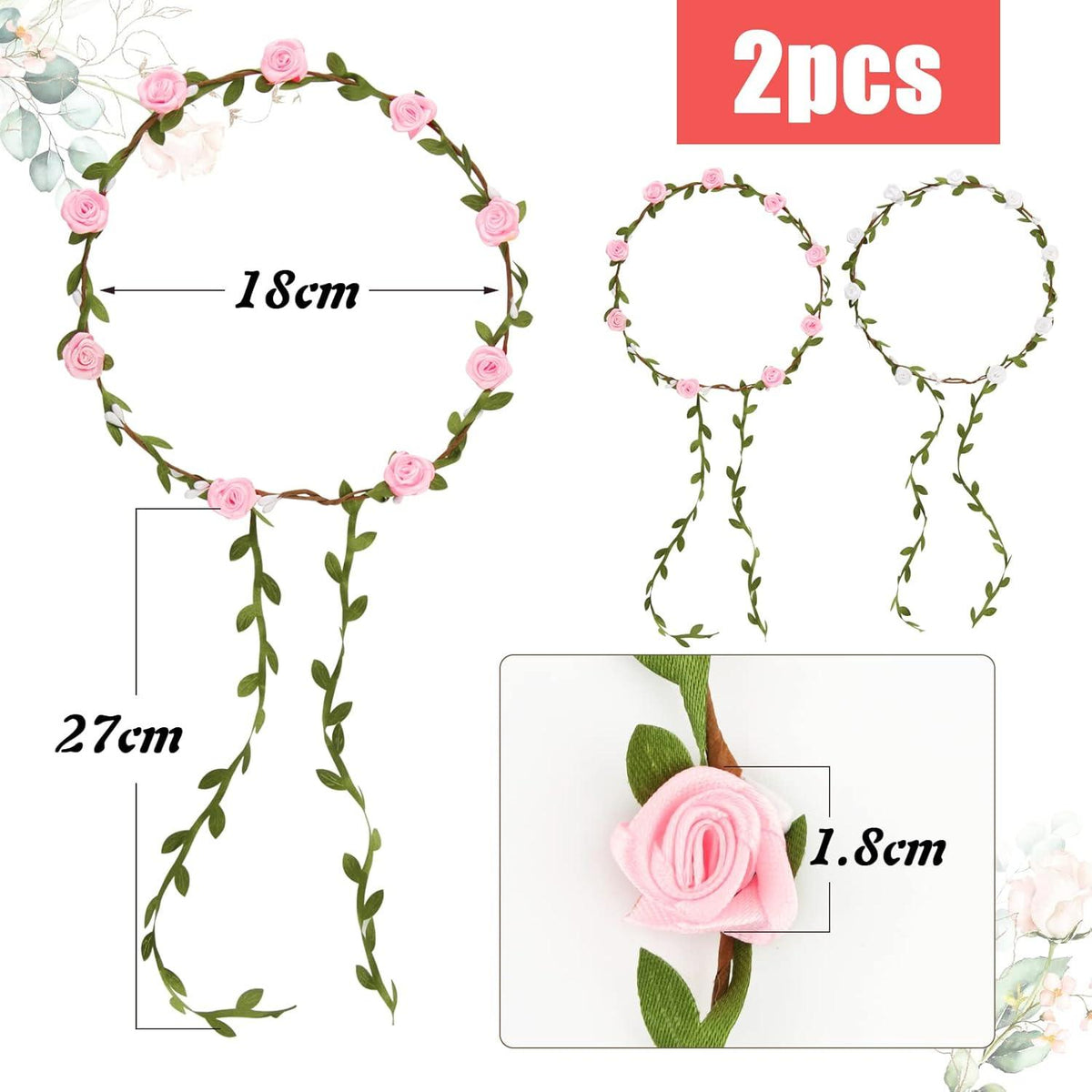 Blumenkranz Haarband Damen Mädchen Hochzeit Geburtstag