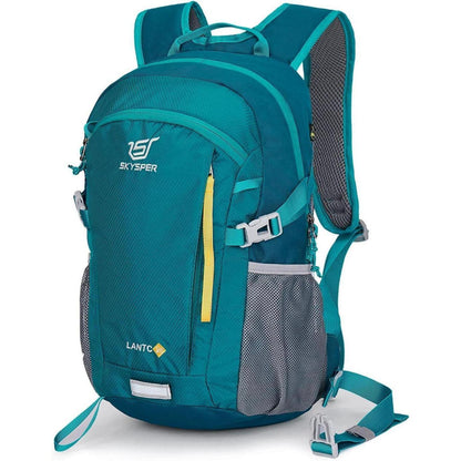 Leichter Wanderrucksack 20L mit Rückenbelüftung & Notfallguide Cyan