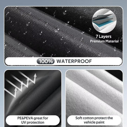 Autoabdeckung Wasserdicht 7 Schichten Schutz Limo bis 450 cm