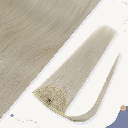 Blond Echthaar Pferdeschwanz Extension #60 – 45cm, 80g