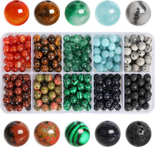 Edelsteine 300 Stück 6mm Rund Perlen Natürliche Steinperlen 10 Farben