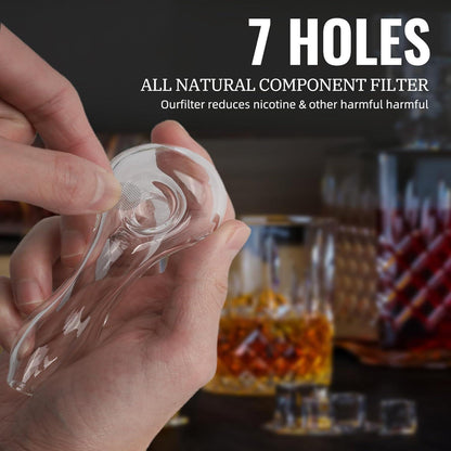 Glaspfeife mit 7 Löchern – Elegant, Kompakt & Hitzebeständig