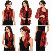 Leichter Seidenschal Damen Chiffon Tuch Geschenk 160x50cm