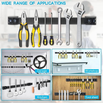 Werkzeug Magnetleiste Set 30cm, 5 Stück Stark Magnetschiene für Garage
