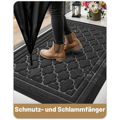 Fußmatte Grau 120x180 cm - Rutschfest & Schmutzfangend