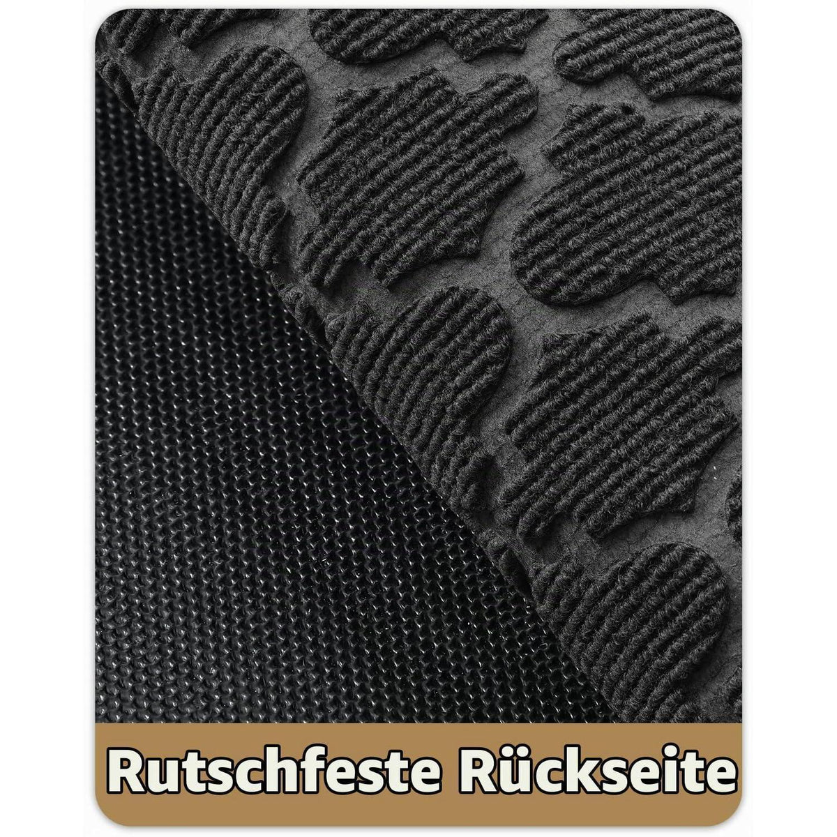 Fußmatte Grau 120x180 cm - Rutschfest & Schmutzfangend