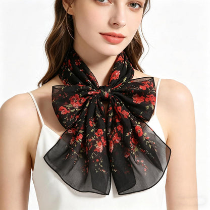 Leichtes Chiffon-Halstuch Damen elegant 160x50cm