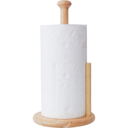 Holz Küchenrollenhalter freistehend mit Gummi Holz Sockel