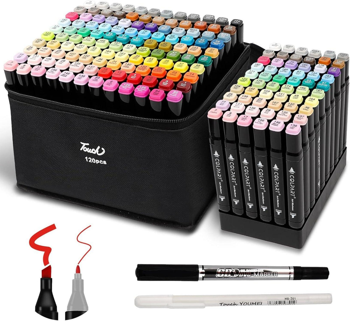Alkohol Filzstifte Set 120 Marker Twin Manga Design Malerei