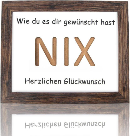 Geldgeschenk NIX Verpackung Geburtstag Hochzeit Vintage-Stil