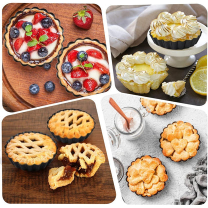 Mini Tartelette Förmchen mit Hebeboden, 8 Stück, 10cm