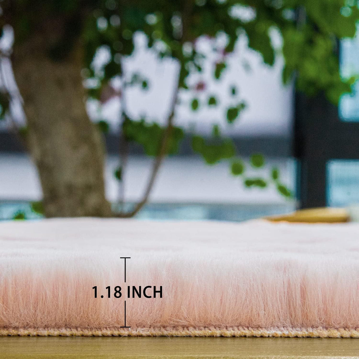 Flauschiger Rosa Fellteppich 120x180 cm - Weich & Waschbar