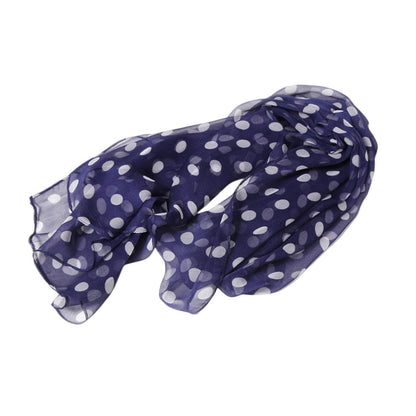 Chiffon Schal mit Punkten, Seidentuch für Damen