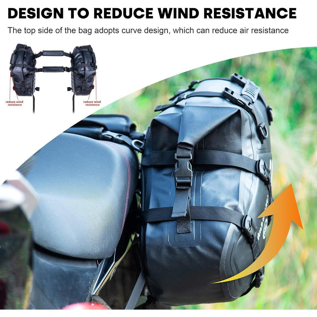 Wasserdichte Motorrad Satteltaschen (2x18L) – Seitentaschen für Abenteuer & Straße