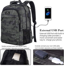 Laptop Rucksack 15,6 Zoll USB-Ladeanschluss Wasserdicht Grau