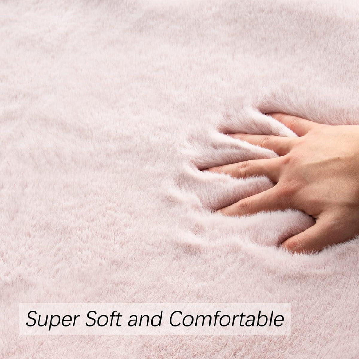 Runder Fellteppich Rosa 180 cm – Flauschiger Teppich für Schlafzimmer