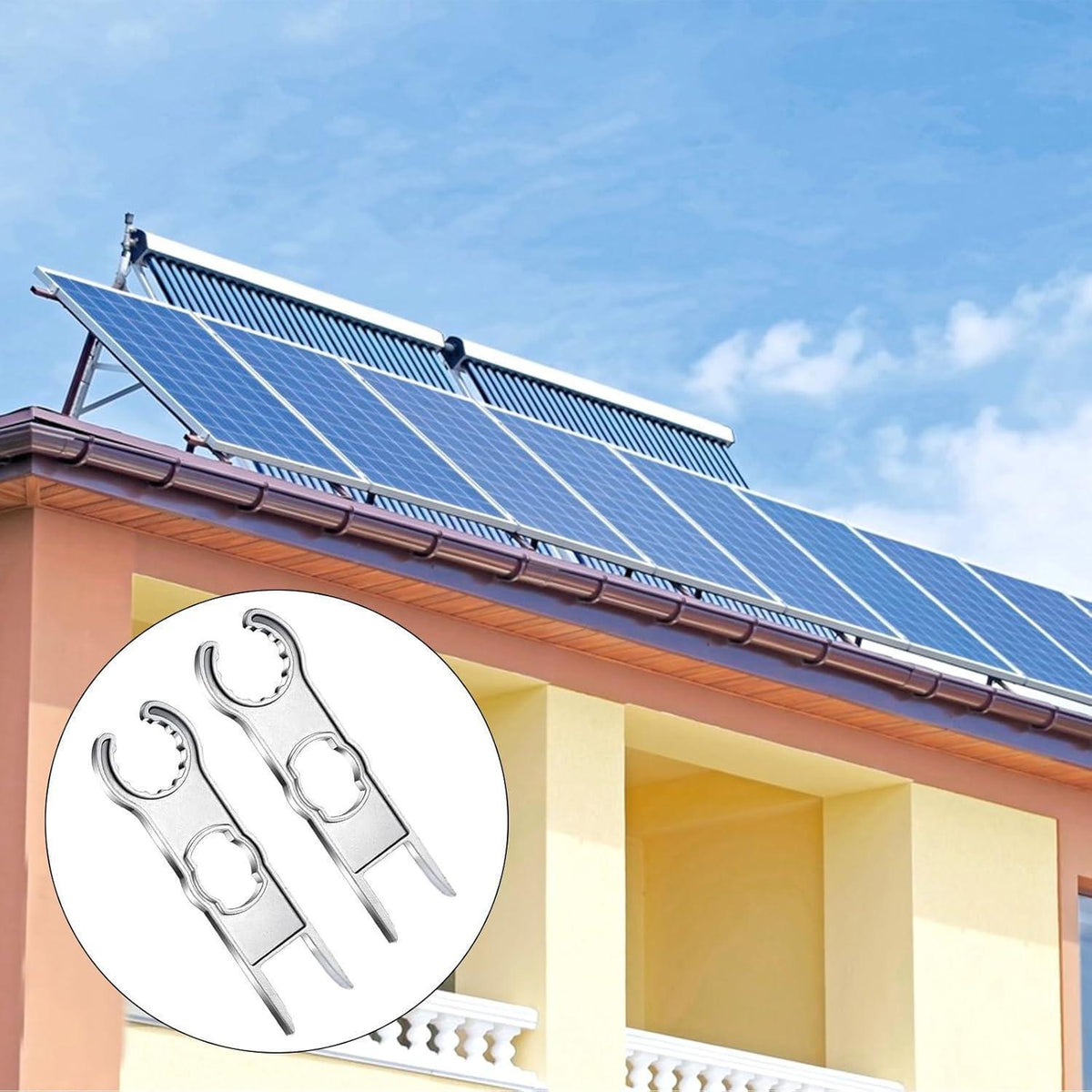 MC4 Steckschlüssel Set für Solarkabel, 2 Stück Aluminium