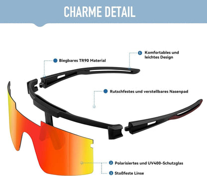 Polarisierte Sportbrille für Outdoor-Aktivitäten UV400