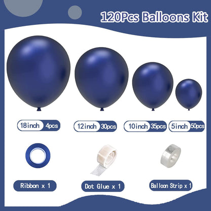 Marineblaue Luftballon Girlande Set 120 Stück inkl. Band