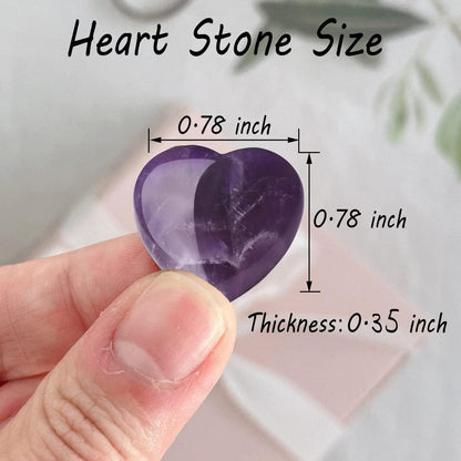 Amethyst Herz Heilkristalle Set für Liebe & Wohlbefinden