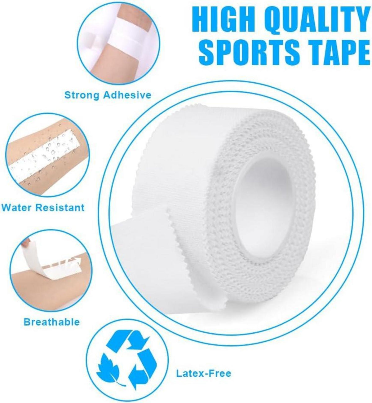 Kinesiotape 6er Pack wasserfestes Sporttape 5m Skin-friendly Tape