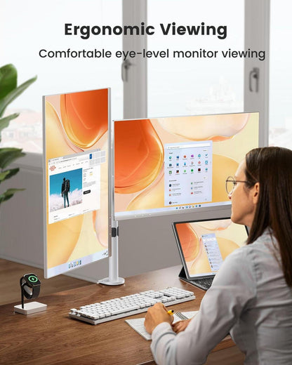 Monitor Halterung 2 Monitore 13-32 Zoll Verstellbar Neigbar Schwenkbar