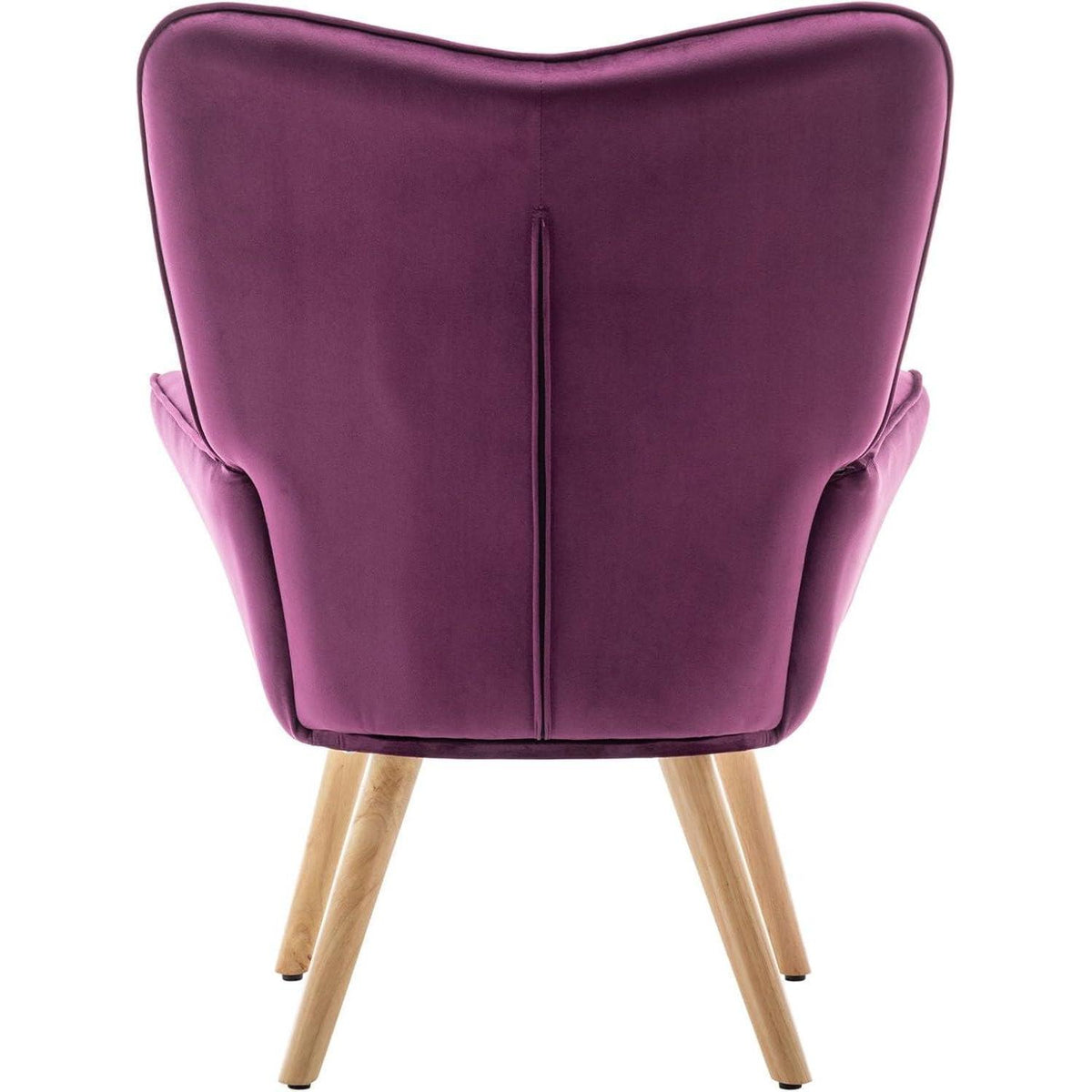 Lila Ohrensessel mit Hocker – Samt Relaxsessel für Wohnzimmer
