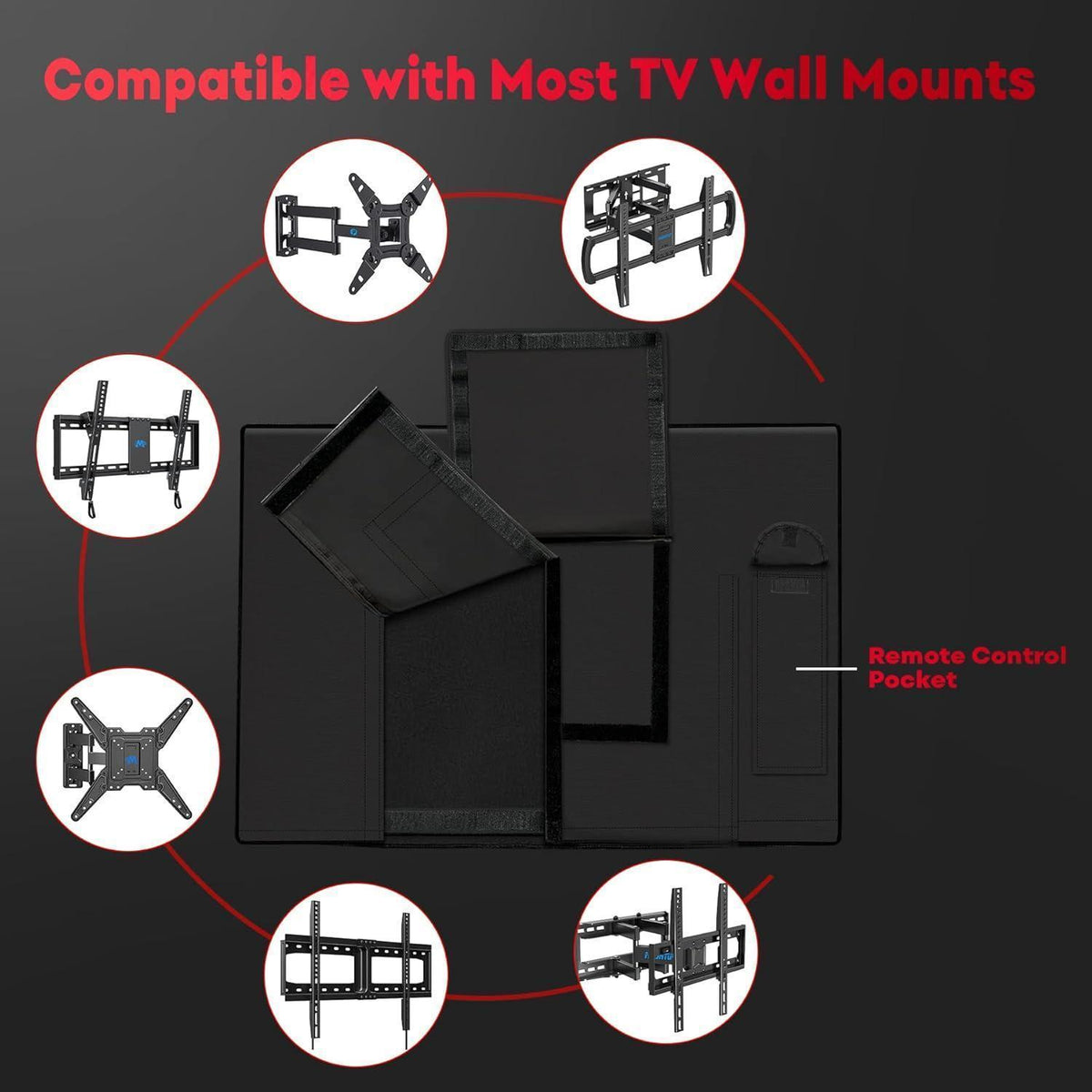 Outdoor TV Abdeckung 48-50 Zoll, Wasserdicht & UV-Schutz