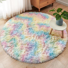 Runder Regenbogen-Teppich für Wohn- und Schlafzimmer