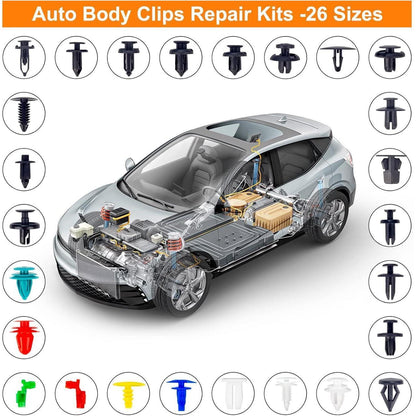 Auto Befestigung Clips Set 925 Teile mit Werkzeug