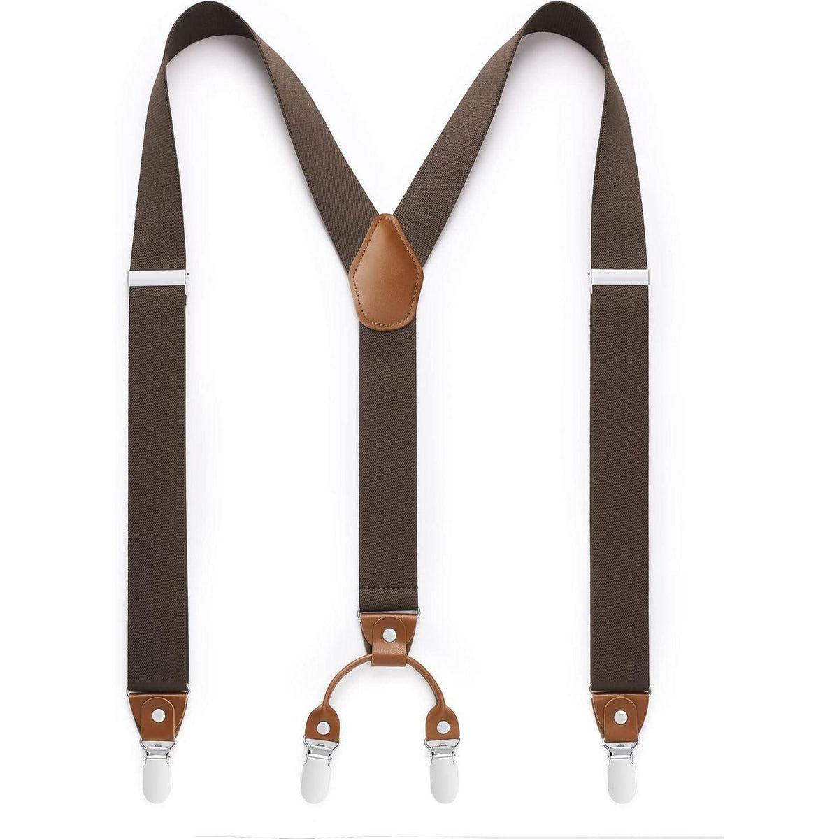Herren Hosenträger X-Form mit 4 starken Metallclips, verstellbar
